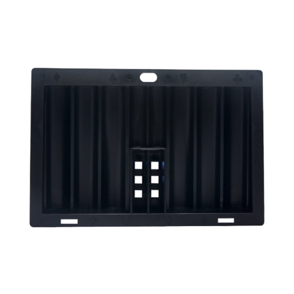 Black Texas Hold'em Poker Chip Tray Rack Portable Baccarat Black Jay Box with Coin Storage Mahjong Machine Chip Box