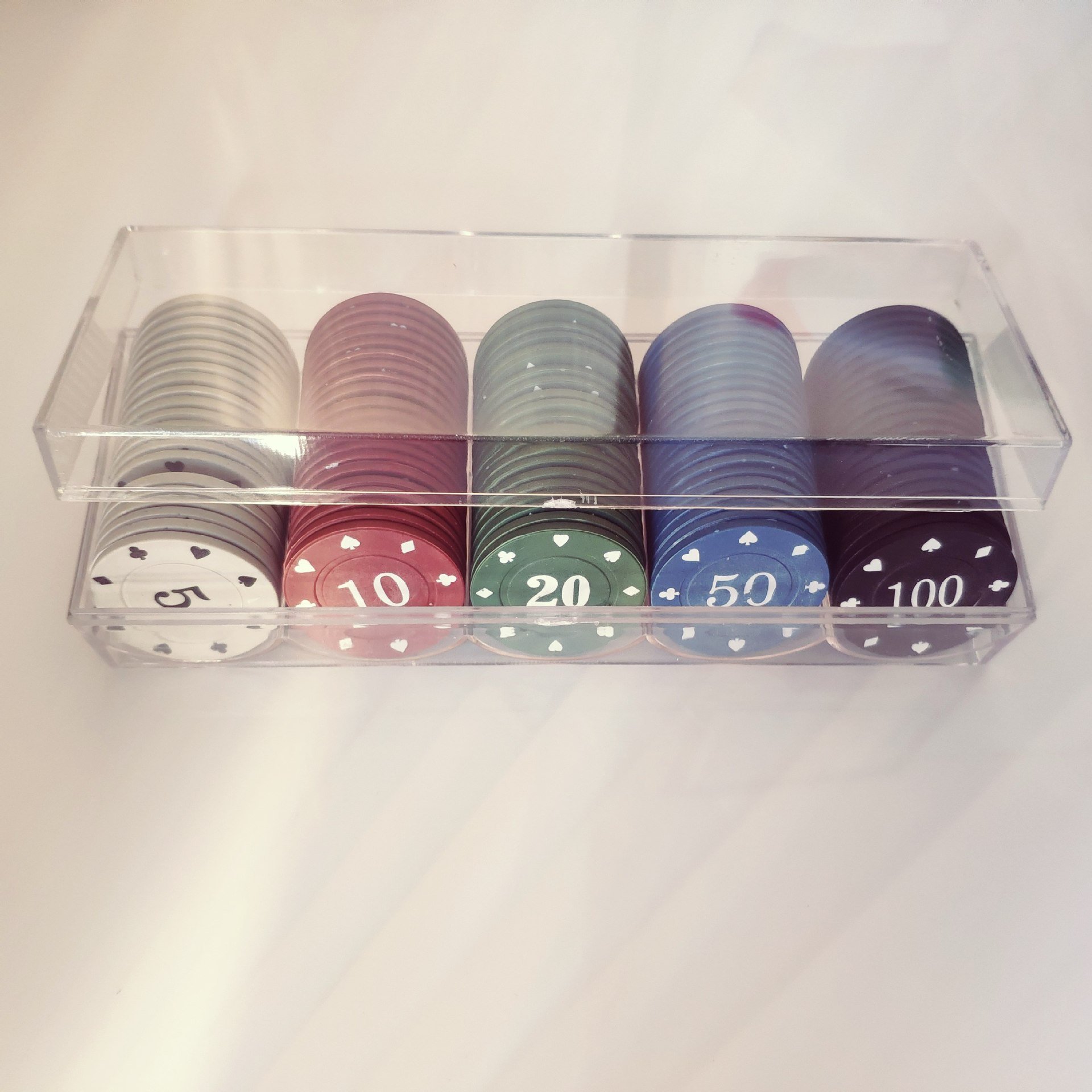 High Quality Different Color 10g Casino Plastic Ceramic Clay Poker Chips Set