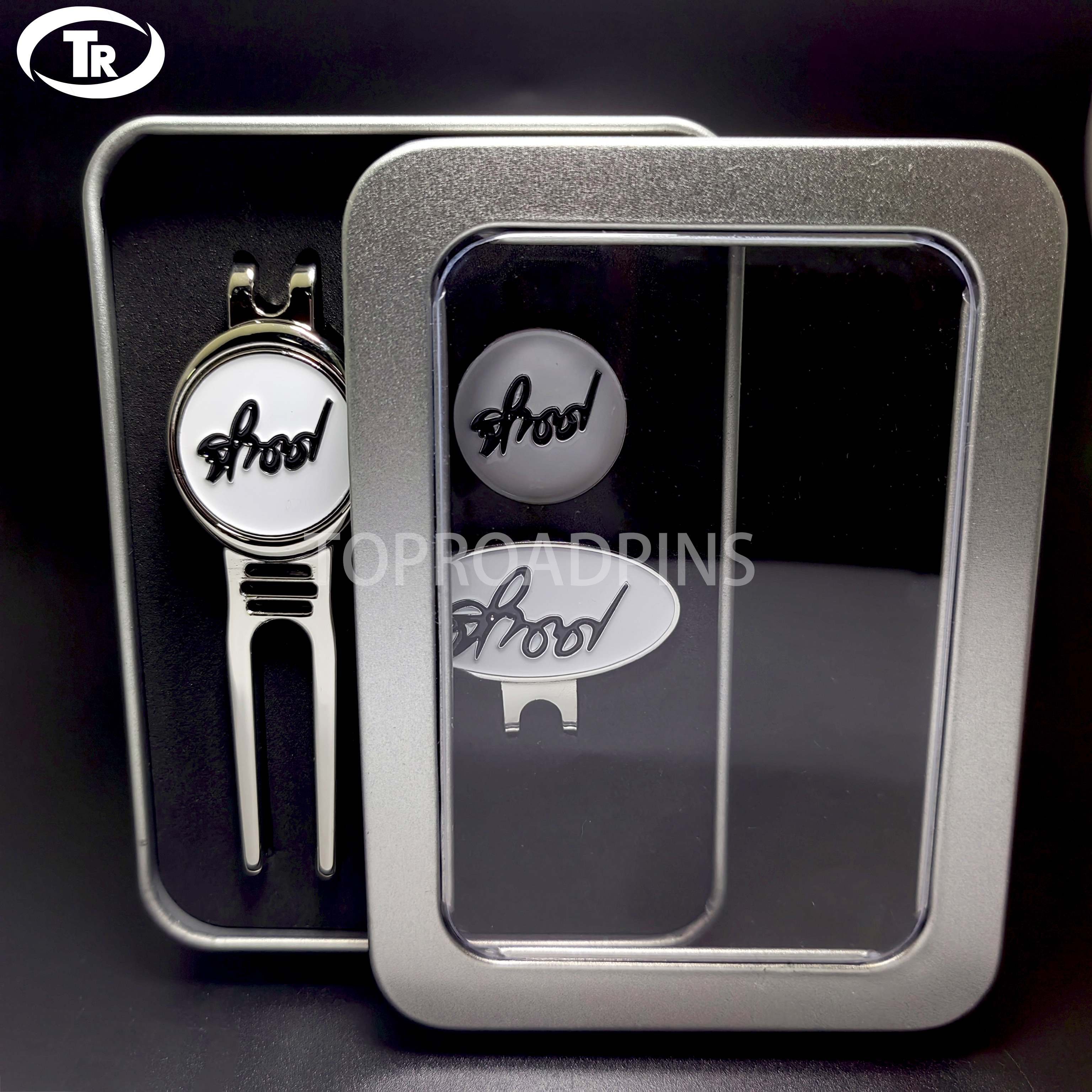 Customizable Magnet Generic Golf Edged Ball Marker Custom Logo Golf Divot Repair Tool Hat Clip Poker Chip With Blank Magnetic