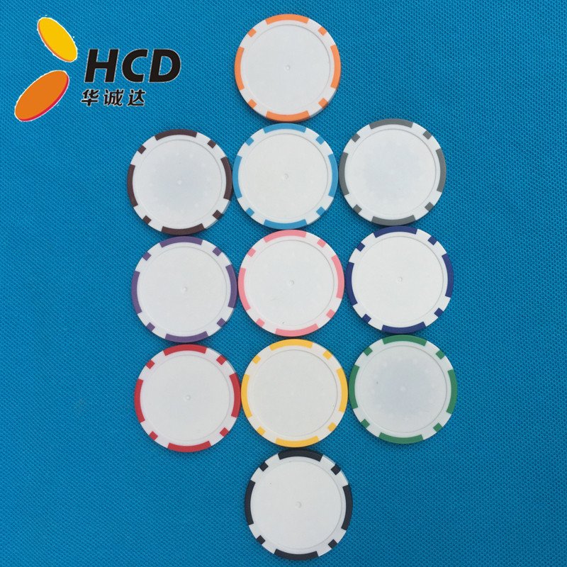 cheapest poker chip with frosted sticker, fashionable token with your logo,coupous gift chip