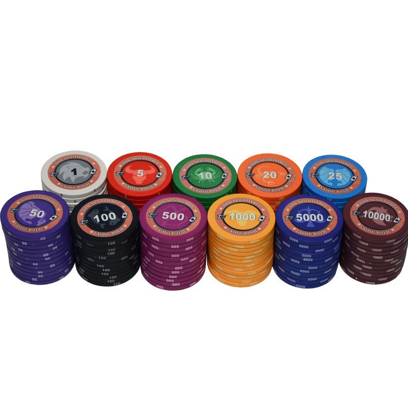 300PCS/set 12 colors Casino Ceramic Poker Chips set with Aluminum Poker Chip Suitcase
