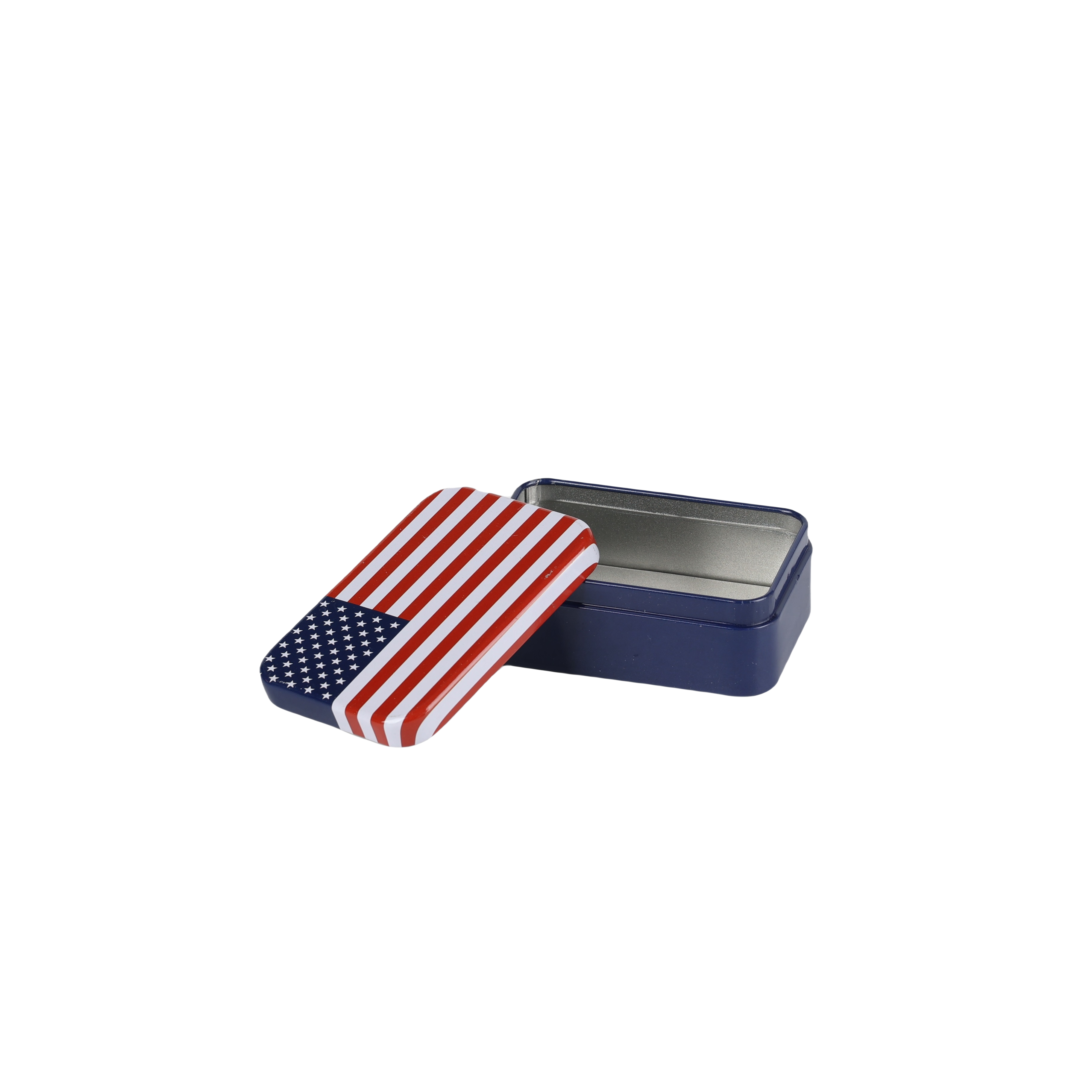 9x6.5x2.5cm rectangle ultra thin metal tin box print small metal sliding lid tin box