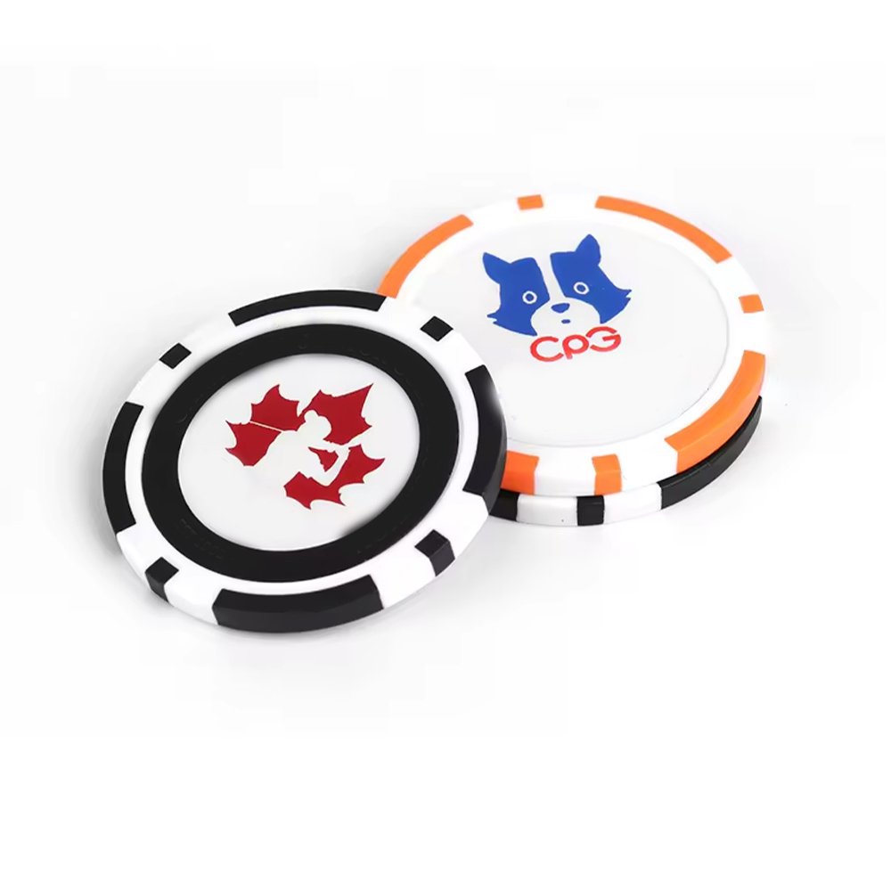 PRIMUS GOLF Hot Sale Customized 35mm 40mm Golf Ball Marker Poker Chips PVC Plastic Blank Golf Ball Marker
