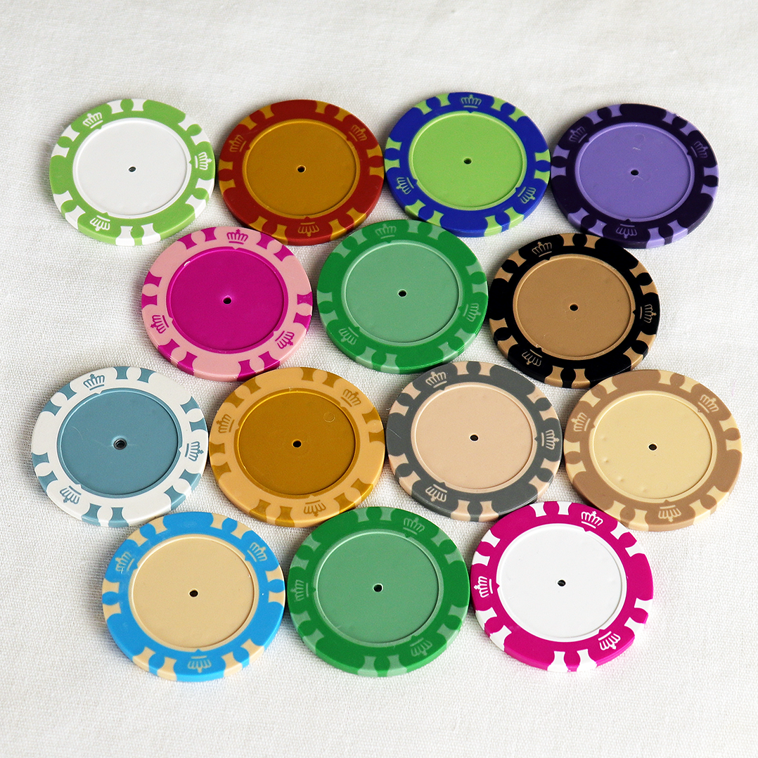 Customized Personalized Per Blank Royal Cards Mahjong Entertainment Two-tone Custom Ceramic 14G 10g Clay Poker Chips For sales