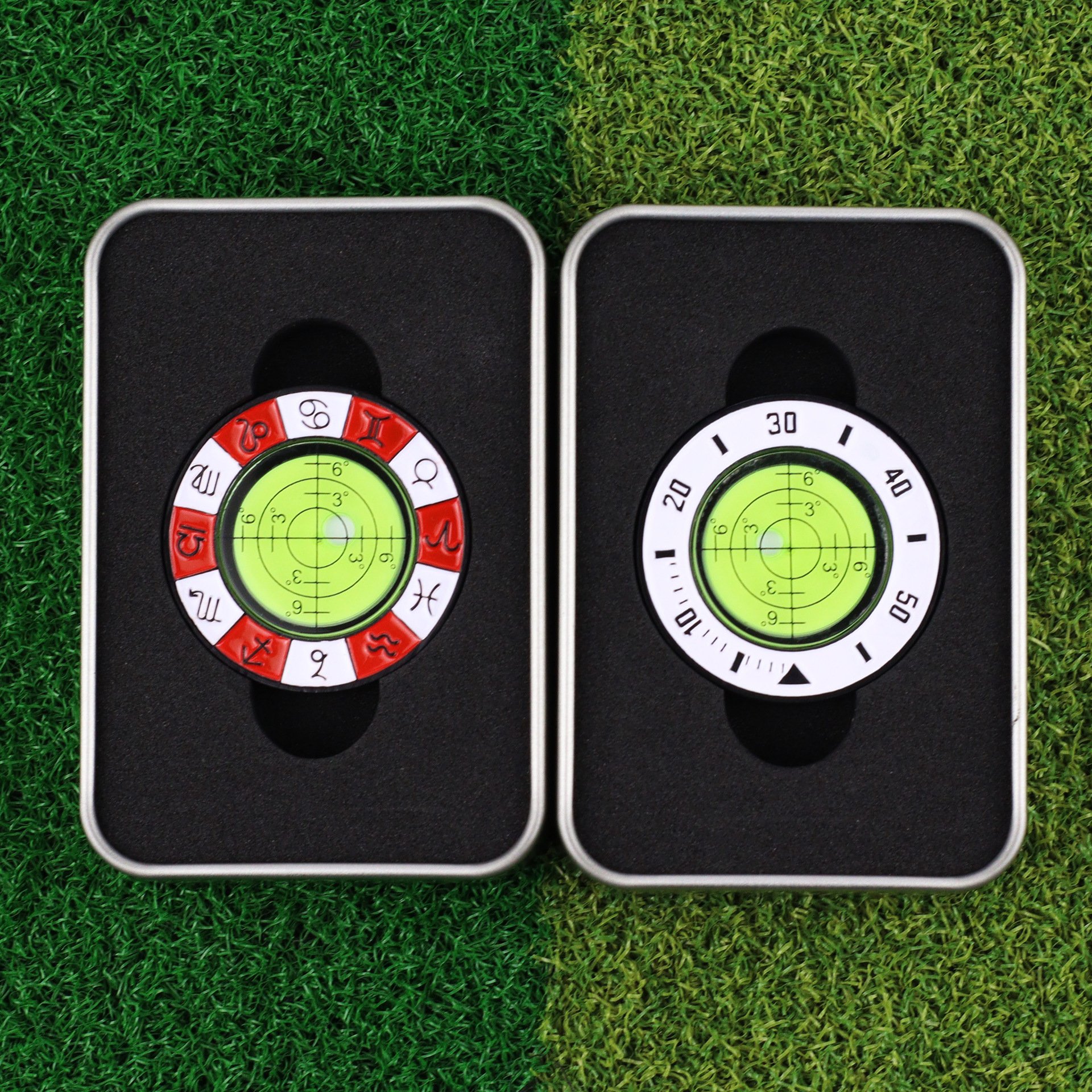 Spot wholesale Golf accessories metal Magnetic poker chip Level putter line Golf Ball Marker