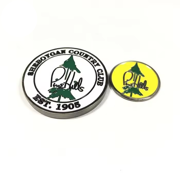 Golf Poker Chip Ball Marker Custom New Design Die Casting poker chip golf ball marker