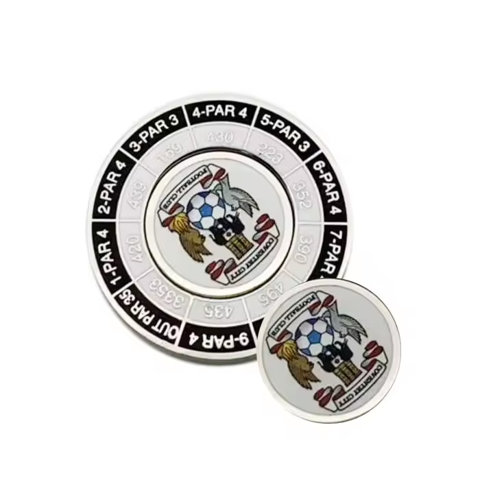 Golf Poker Chip Ball Marker Custom New Design Die Casting poker chip golf ball marker