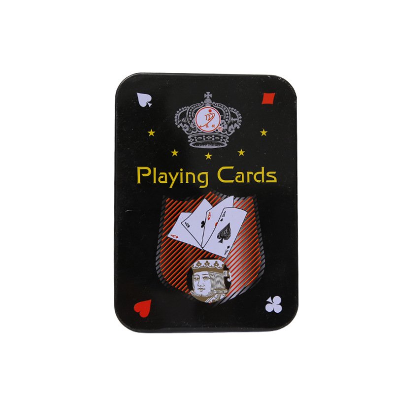 Factory Custom Printing Black Red Rose Plastic Deck PVC Waterproof Poker Cards With Tin Box