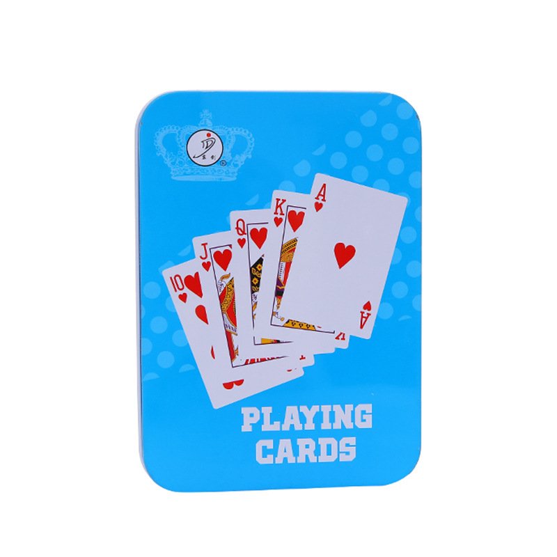 Factory Custom Printing Black Red Rose Plastic Deck PVC Waterproof Poker Cards With Tin Box