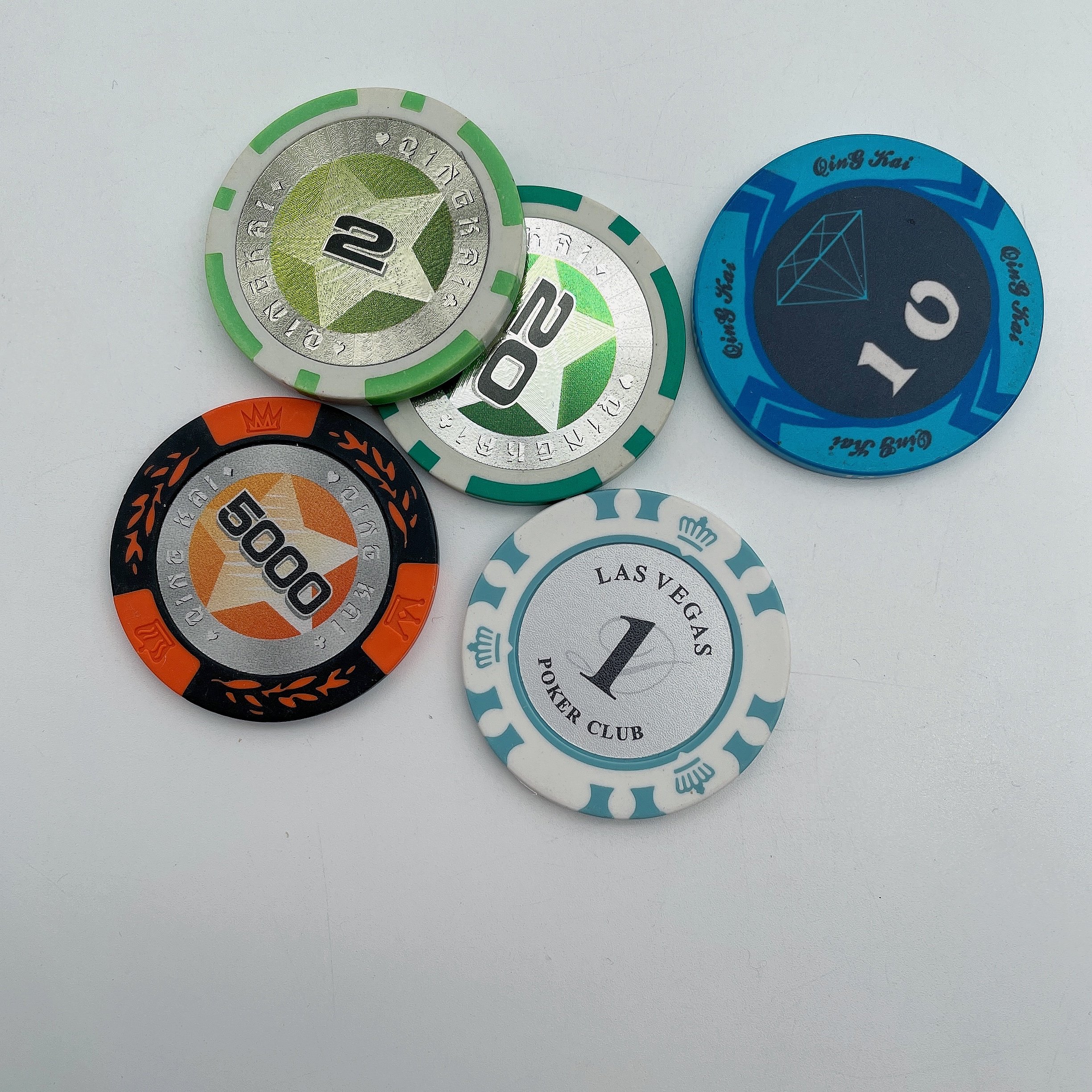 custom high quality casino ceramic clay poker chip plastic chip