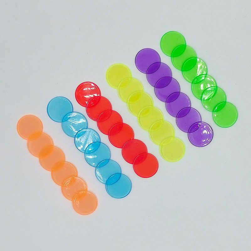 Colorful 25mm Plastic Tokens Game Coins and Poker Chip Coins Board Game Set Accessories Plastic Crafts