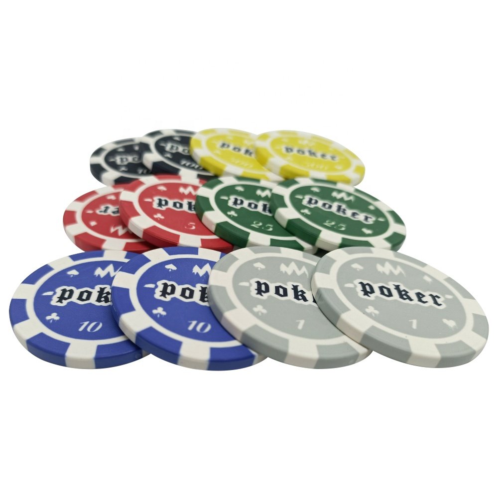 Good quality professional multi color 39mm poker chips ceramic hot stamp with custom different value and logo