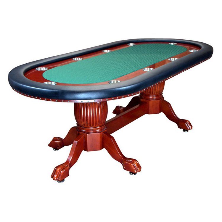 Luxury Portable Poker Table with Wood Leg