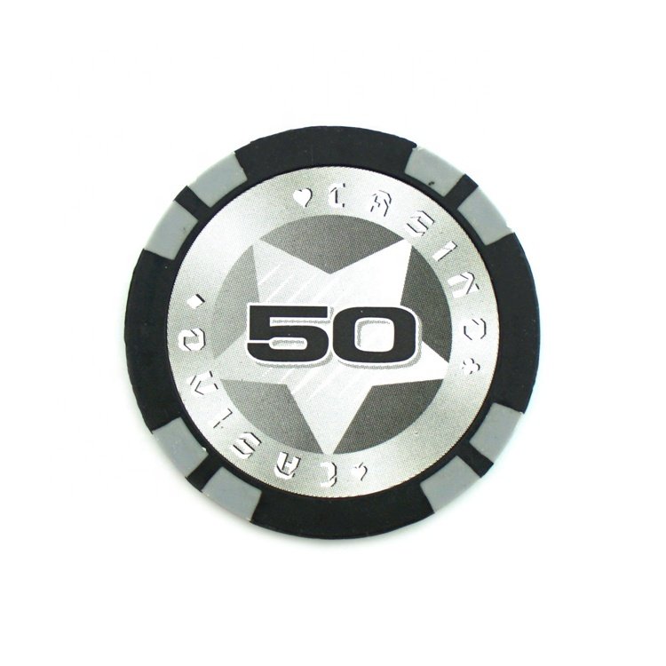 Custom Cheap Made Composite Single Isolated Gift Souvenir Game Coin Size Gambling Props Dice Clay Poker Chips Casino Token