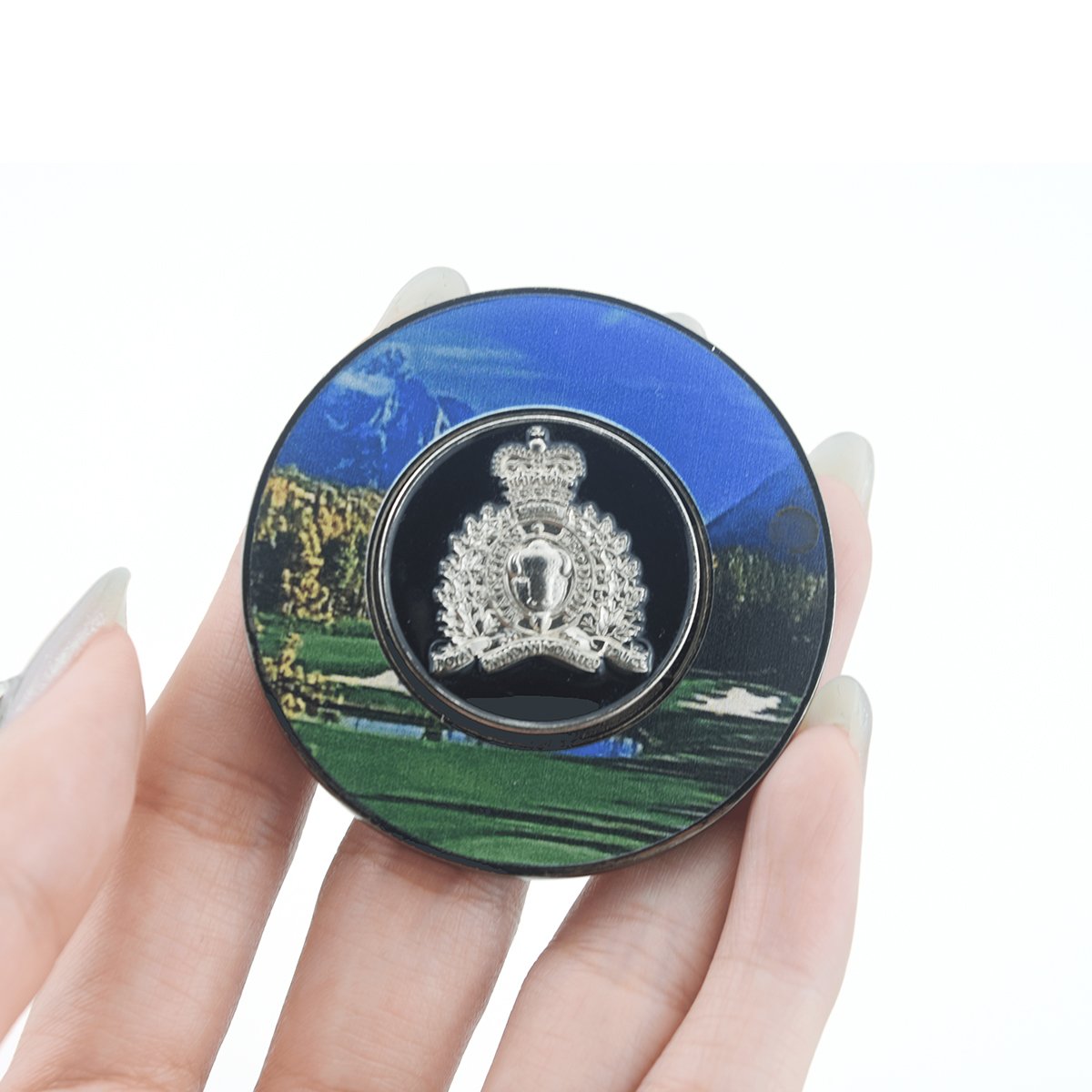2024 Luxury Stainless Steel Custom Logo Metal Golf Poker Chip Funny Coins Magnetic Marks 3d 40mm 43mm Golf Ball Marker