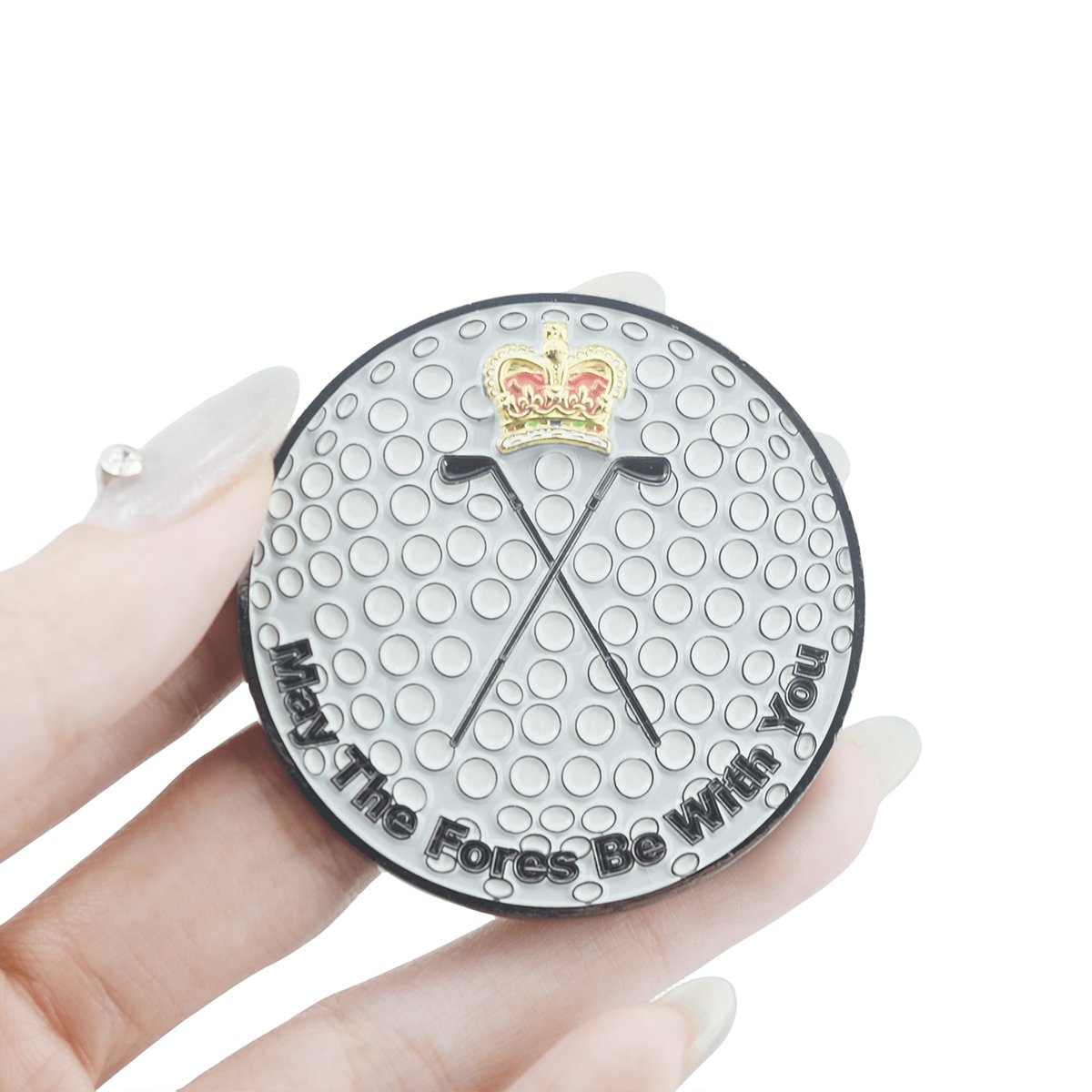 2024 Luxury Stainless Steel Custom Logo Metal Golf Poker Chip Funny Coins Magnetic Marks 3d 40mm 43mm Golf Ball Marker