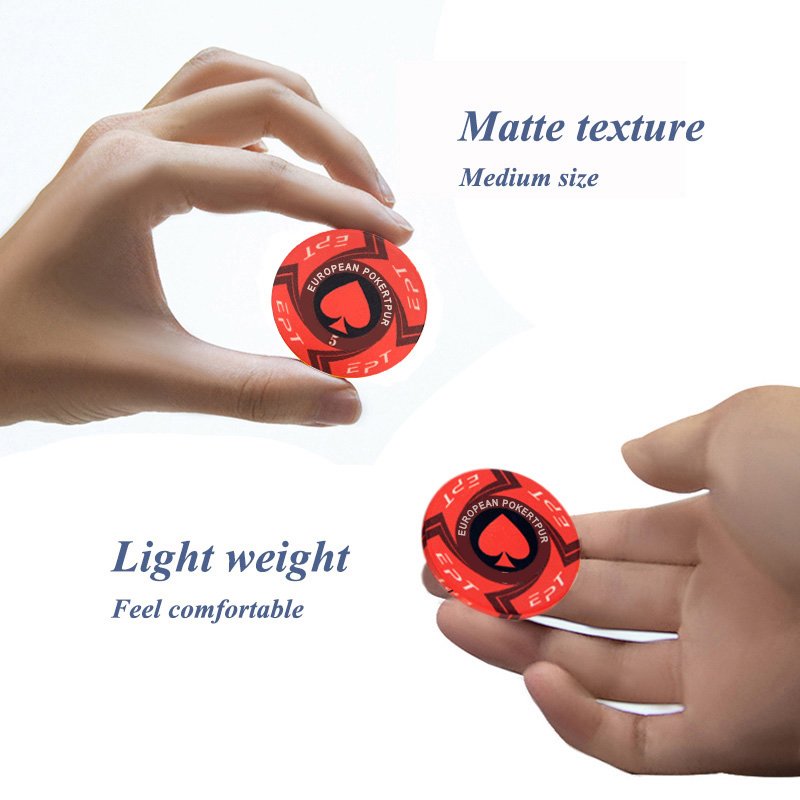 Hot Sell Ceramic Poker Chips Printer Set Leather Case Coin Custom Texas Professional Poker Chips 10g Ept Factory Supplier