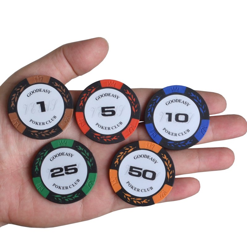 Texas Hold'em Custom Poker Chips 14g Wheat Casino Clay Poker Chips