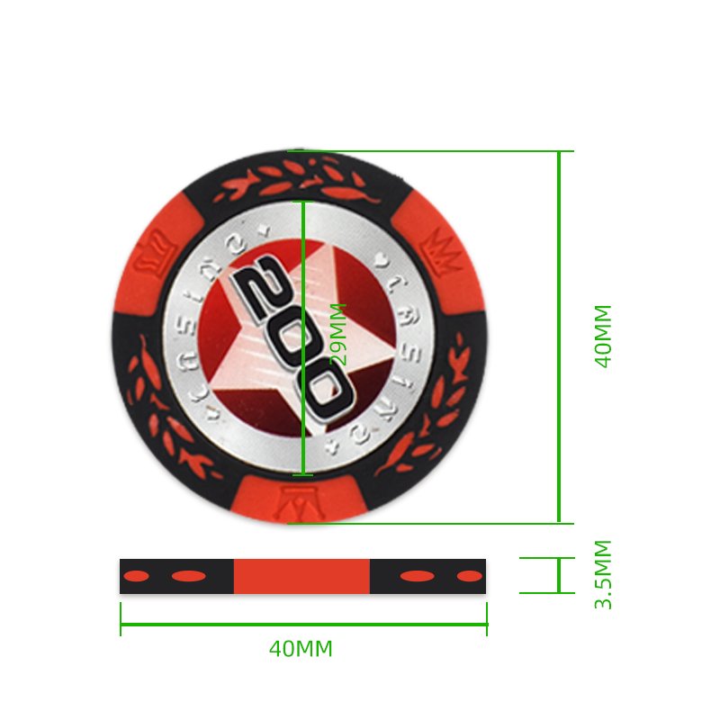 YH Clay Classic Casino Chips 5 Colors Texas poker chips set