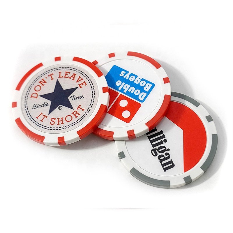 golf accessories Custom New Design Die Casting Ball Marker Magnet Golf Coin Poker Chip Metal Soft Enamel Golf Ball Marker