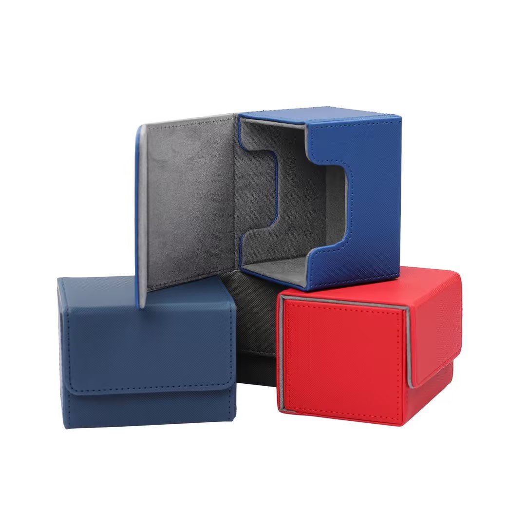 Card Deck Box Large Size Fit for 100+ Cards, Trading Commander Deck Box and Mtg Card Deck,Premium Leather Deck Box