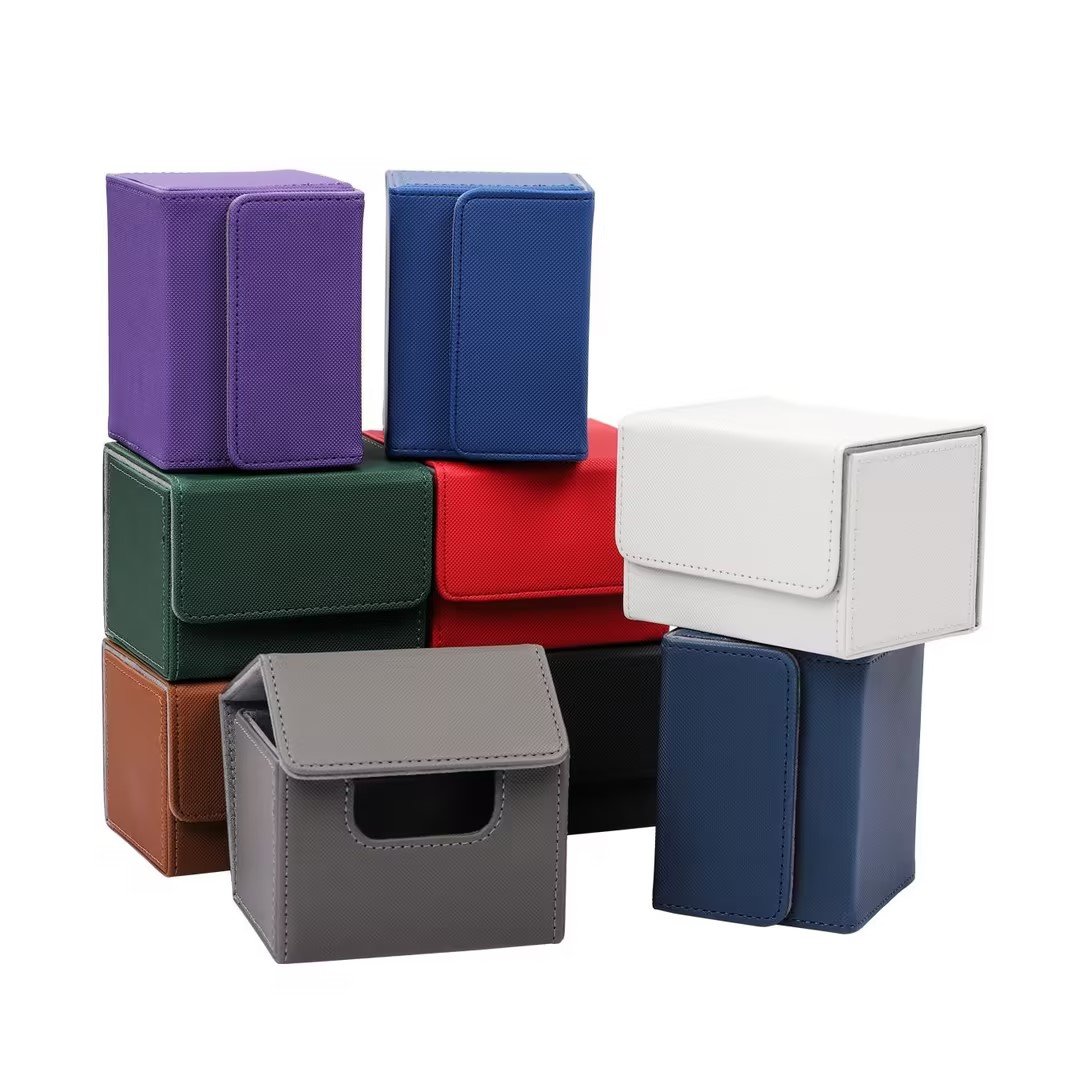 Card Deck Box Large Size Fit for 100+ Cards, Trading Commander Deck Box and Mtg Card Deck,Premium Leather Deck Box