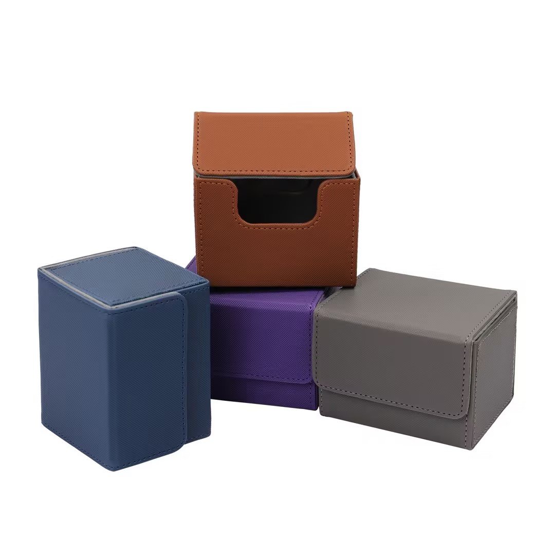Card Deck Box Large Size Fit for 100+ Cards, Trading Commander Deck Box and Mtg Card Deck,Premium Leather Deck Box