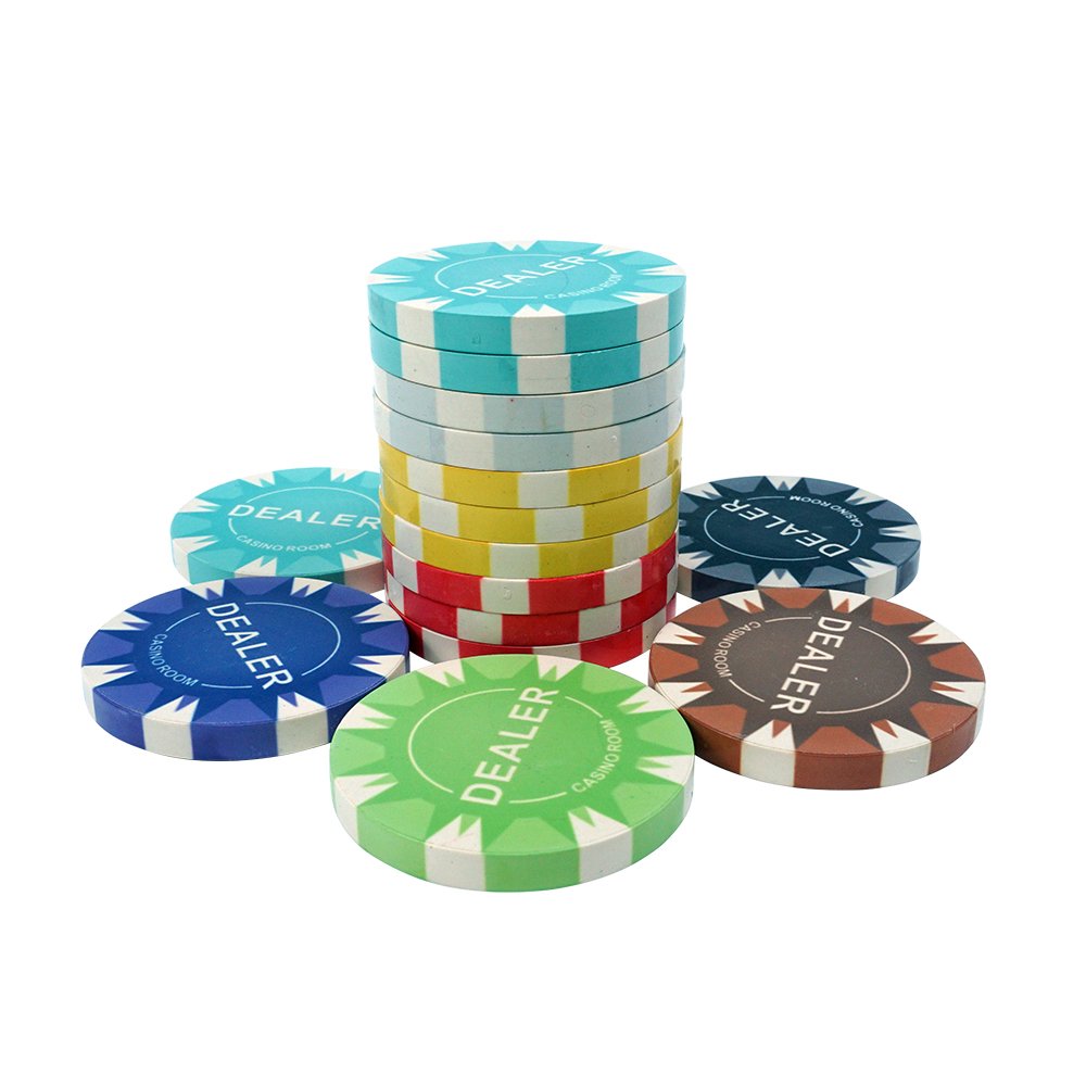 48.5mm*5.5mm Best Customized Ceramic Poker Chips Dealer Button Free Design and Samples Factory