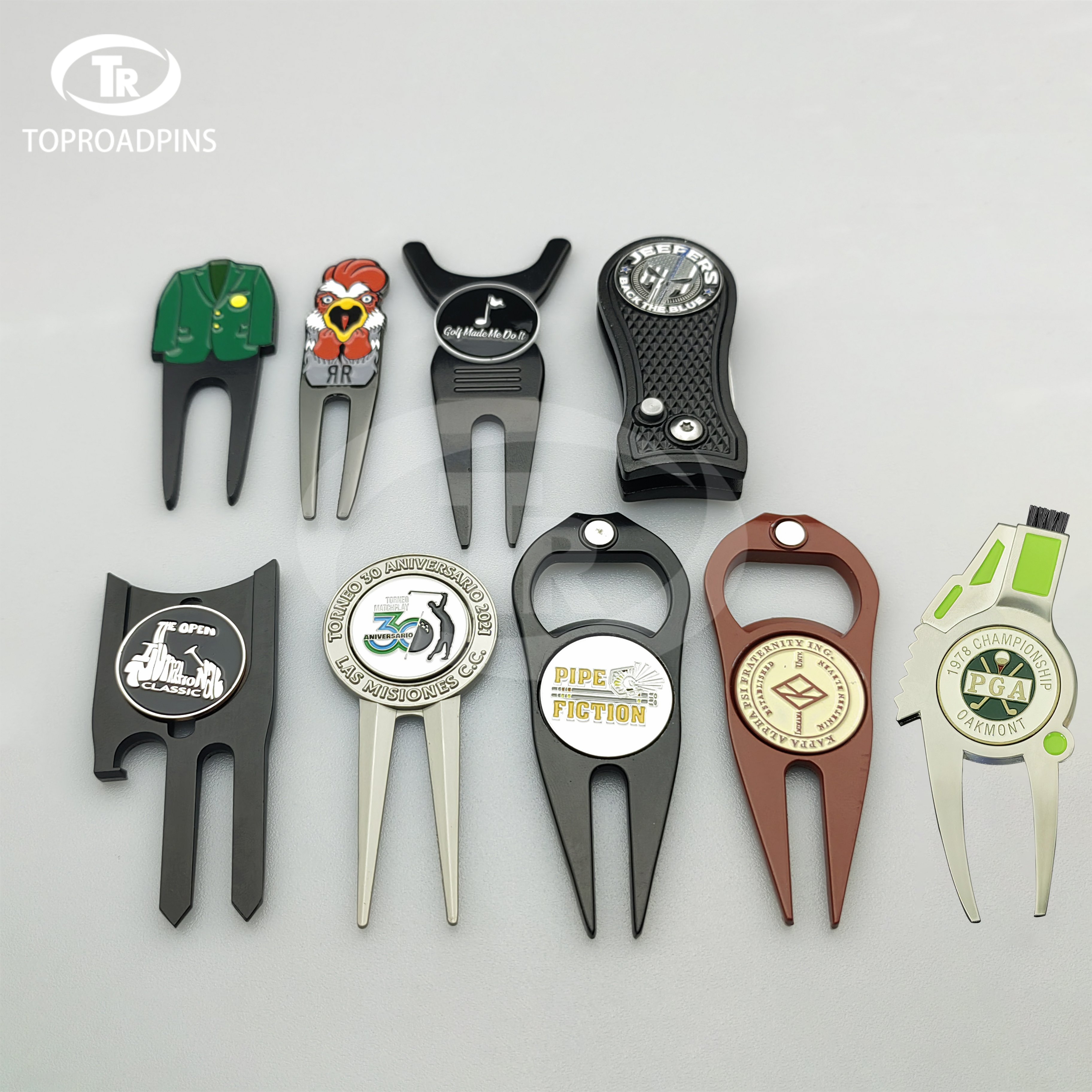Custom Golf Divot Tool Hat Clip Poker Chip With Magnet Ball Marker Golf Ball Marker Custom Logo Blank Magnetic Golf Ball Marker