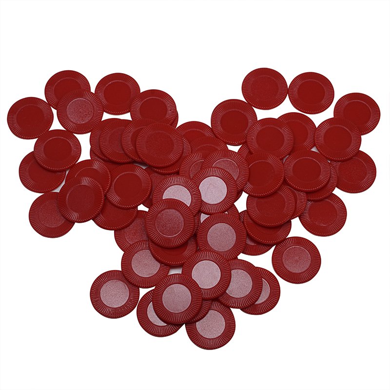 High quality textured discs ABS Plastic Poker Chips, Learn Math Counting, Game Value Tokens, 6 Colors