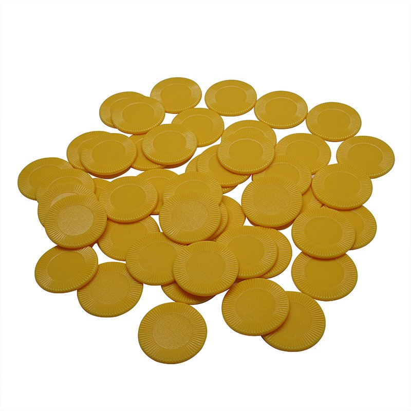 High quality textured discs ABS Plastic Poker Chips, Learn Math Counting, Game Value Tokens, 6 Colors