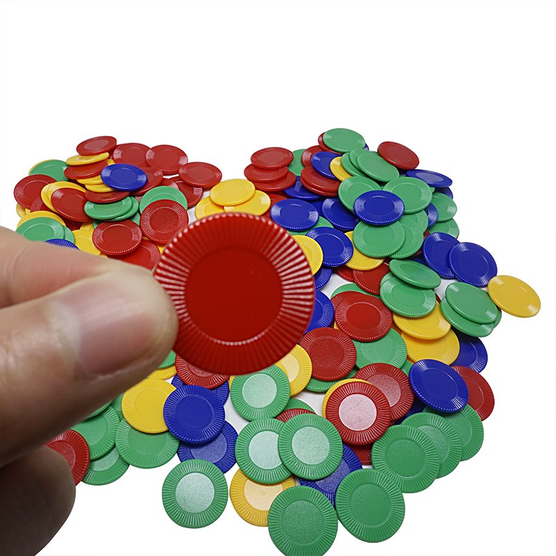 High quality textured discs ABS Plastic Poker Chips, Learn Math Counting, Game Value Tokens, 6 Colors