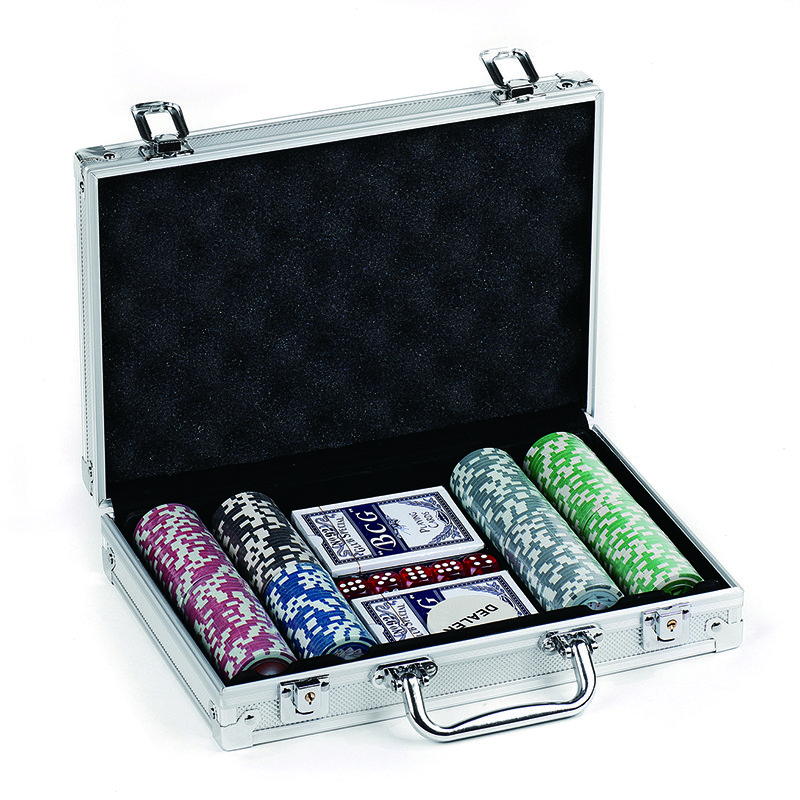 Poker Chip Set - 11.5g Poker Set with Cards, Buttons, Carrying Case, and 500 Poker Chips for Texas Hold'em and Blackjack Games