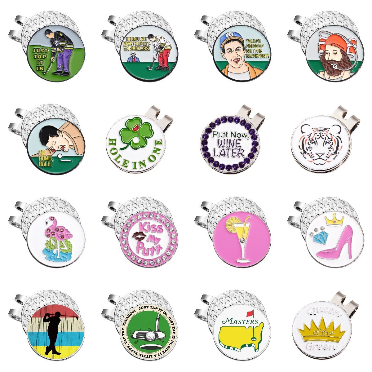 Fast Delivery Custom Golf Ball Marker Magnetic Wholesale Golf Ball Marker With Magnetic Poker Chip for hats lapel pins