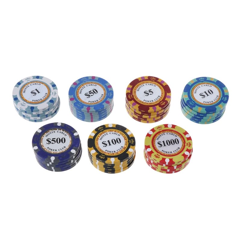13.5g 40mm Size Texas Hold'em Monte Carlo Cheap Custom Poker Clay Poker Chips