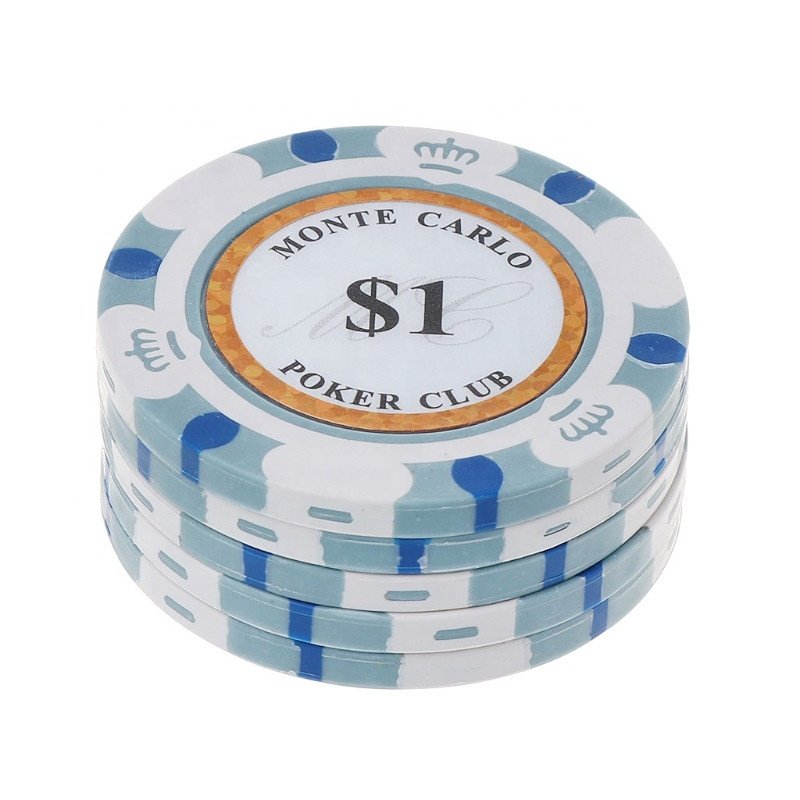 13.5g 40mm Size Texas Hold'em Monte Carlo Cheap Custom Poker Clay Poker Chips