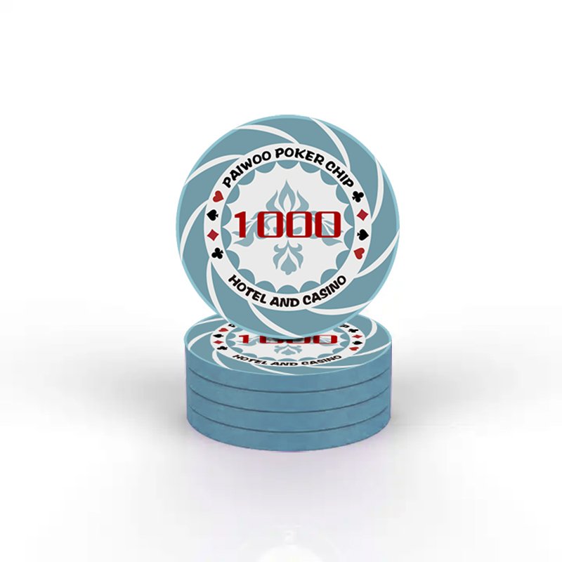 High Quality WPT Ceramic Poker Chip Blank Texas Custom Professional Casino European Round Coins Supplier Chip Poker for Gambling