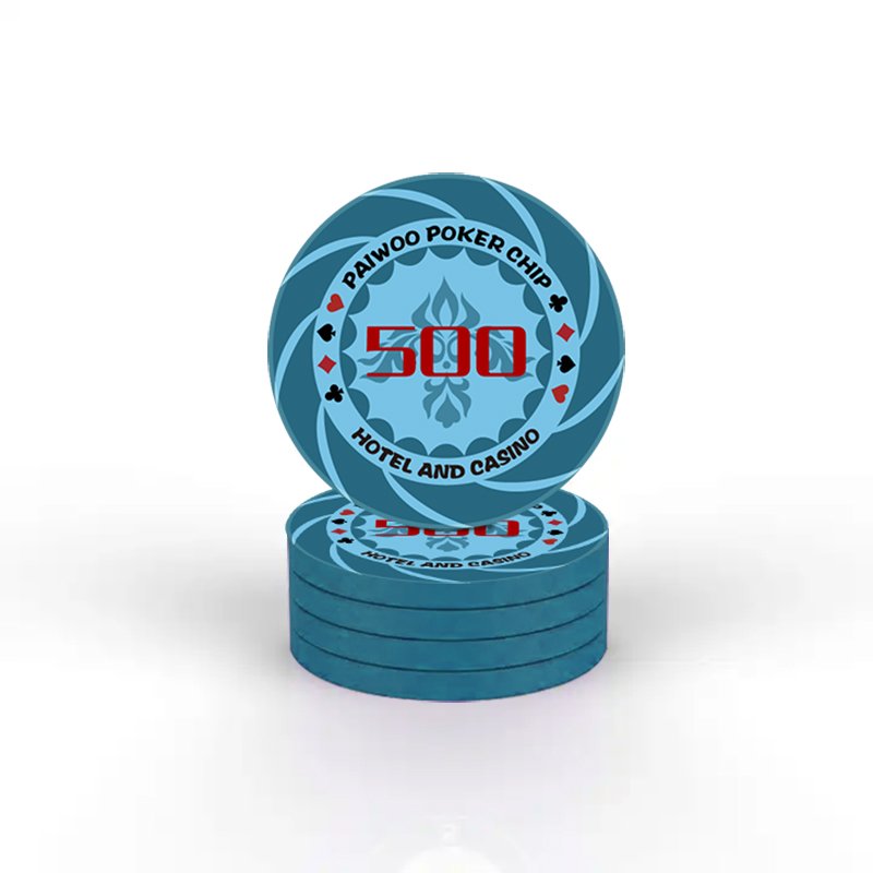 High Quality WPT Ceramic Poker Chip Blank Texas Custom Professional Casino European Round Coins Supplier Chip Poker for Gambling