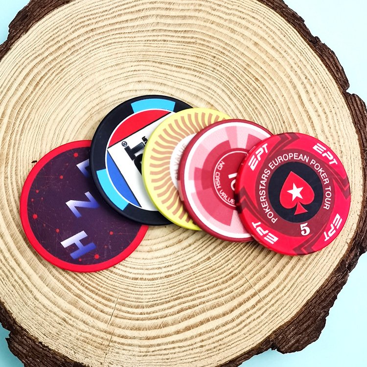 Professional 39mm Casino Custom Ceramic Poker Chips EPT Your Own Logo