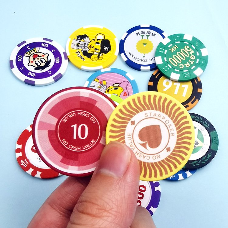 Professional 39mm Casino Custom Ceramic Poker Chips EPT Your Own Logo