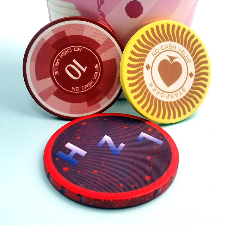 Professional 39mm Casino Custom Ceramic Poker Chips EPT Your Own Logo