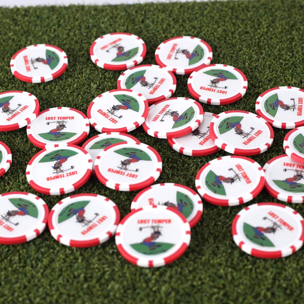 Hot Sale Custom Design Plastic Red Golf Poker Chip Ball Markers With Logo