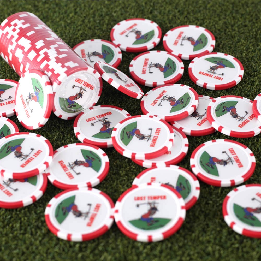 Hot Sale Custom Design Plastic Red Golf Poker Chip Ball Markers With Logo