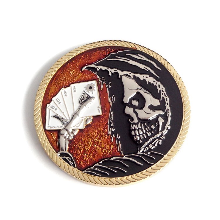 Premium European Soft Enamel Coin Gift Metal Coins Game Professional Luxury Customized Poker Chips Gold Coin with Box