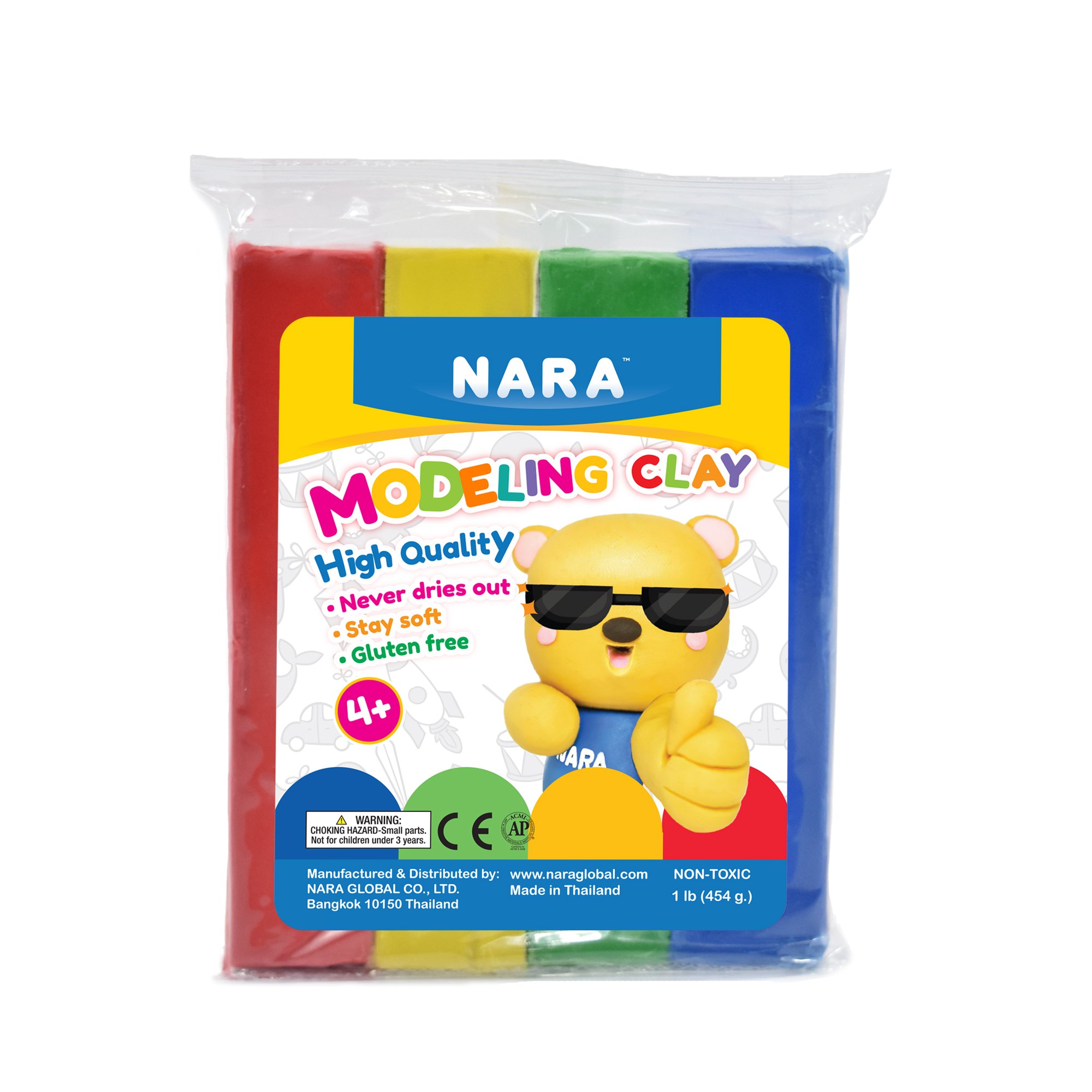 Wholesale NARA Non Toxic Soft Modeling Clay 454 G.PRIMARY Color Plasticine Education Toy, Non-Toxic Great For DIY Modeling