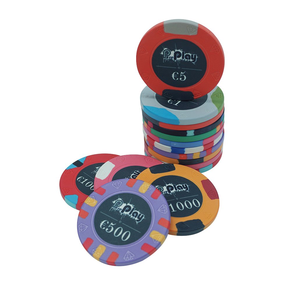 Diamond engraved 10g ceramic poker chips diameter custom modern design 39 43 45 46 48.5 50 52 55mm for casino poker game