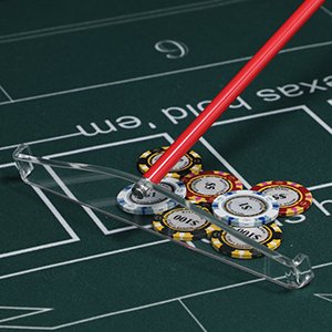 Telescopic Chip Stick Poker Desktop Chip Rake is retractable for easy portability and storage.