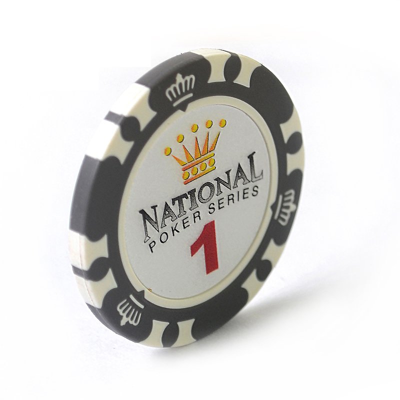 Hot! 14G clay poker chip with stickers inlay
