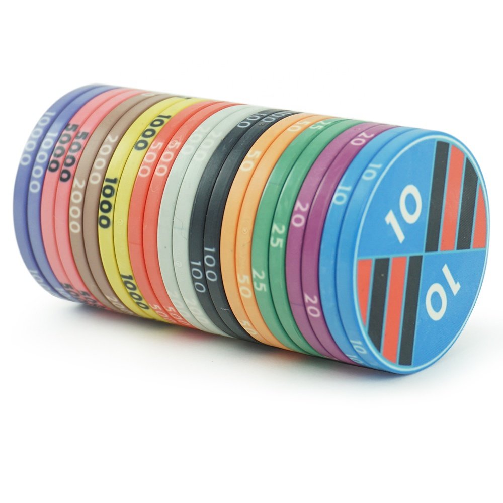 Gambling Game Personalized Handmade Ceramic Poker Chips Sector Chips With Value In Size 39mm*3.5mm Of 10g Keramik Pokerchips