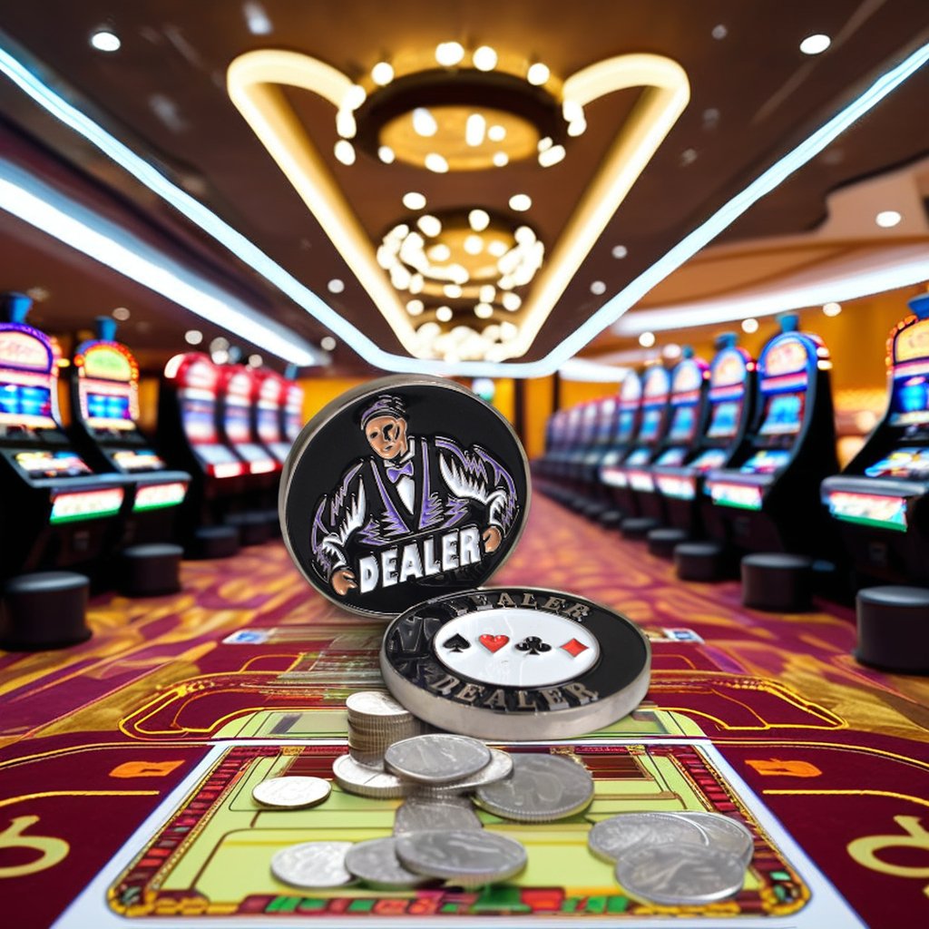 1pc 55mm Metal Dealer Button Chips Casino Poker Tournament Souvenir Coins with Pressure Card Card Shuffler Type